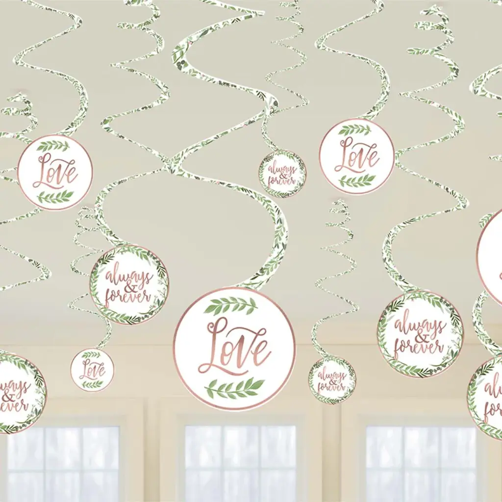 Love And Leaves Spiral Hanging Decorations