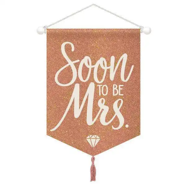 Blush Wedding Canvas Hanging Sign Decoration
