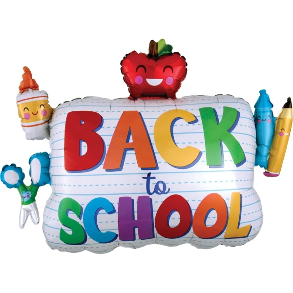 Back To School Foil Balloon 34×24 Inches