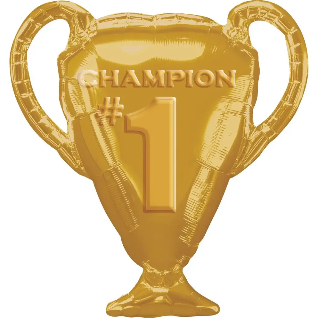 Gold Trophy SuperShape Foil Balloon 63x71cm