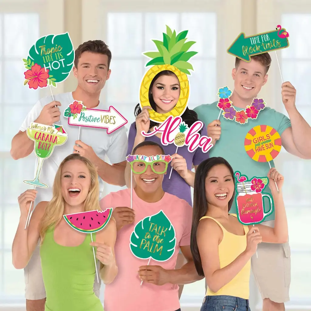 Aloha Jumbo Photo Prop Kit 12 pcs