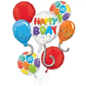 Happy Birthday Celebration Bouquet – 5 pcs