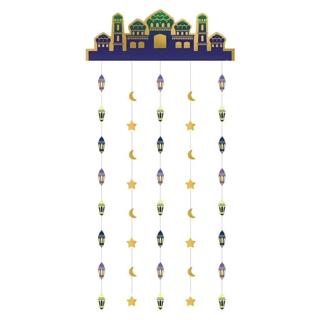 Mosque Moon & Star Door Curtain 6x3ft