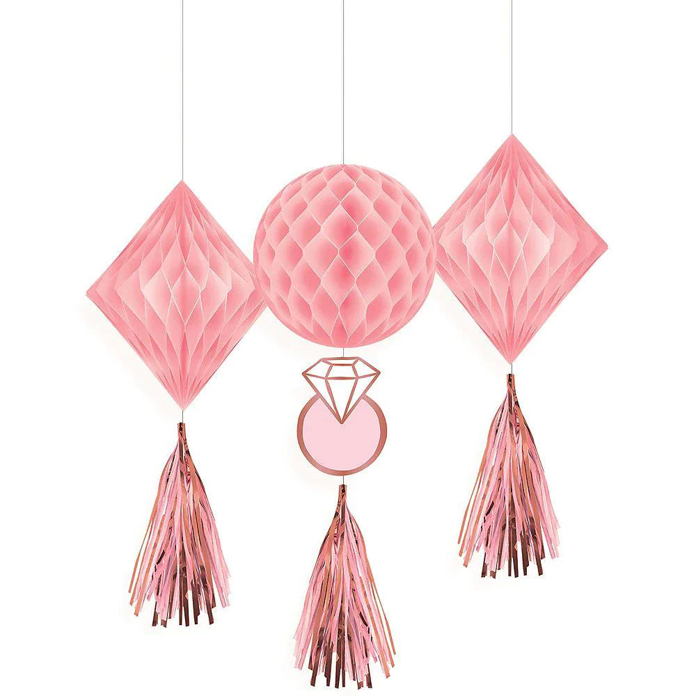 Blush Wedding Honeycomb Decoration