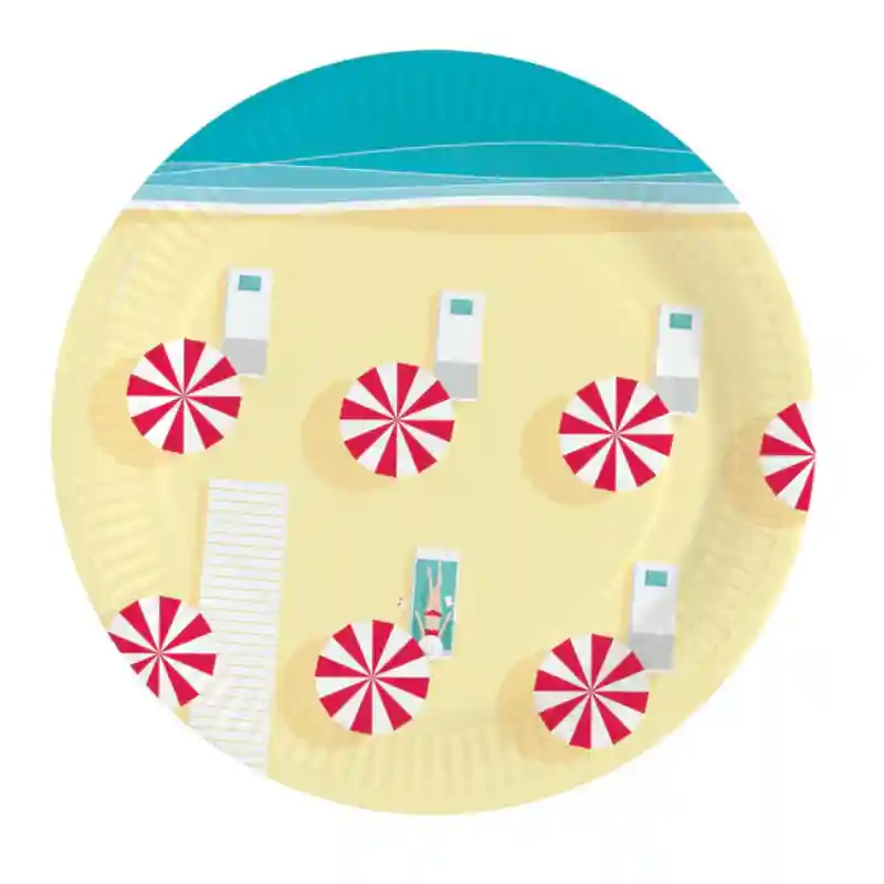 Summer Stories Paper Plates 7in, 8pcs