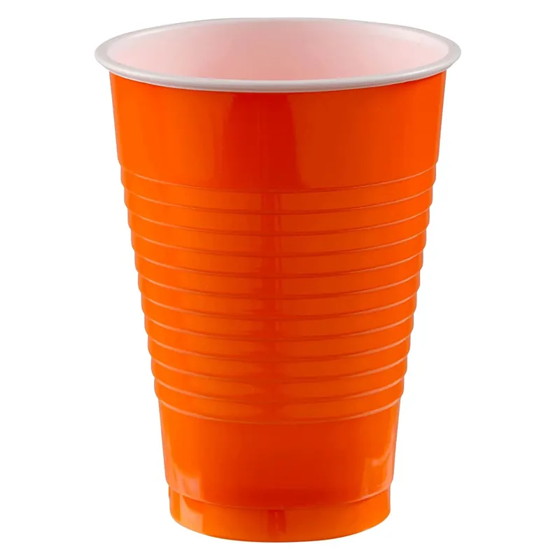 Orange Peel Plastic Cups 12oz, 20pcs