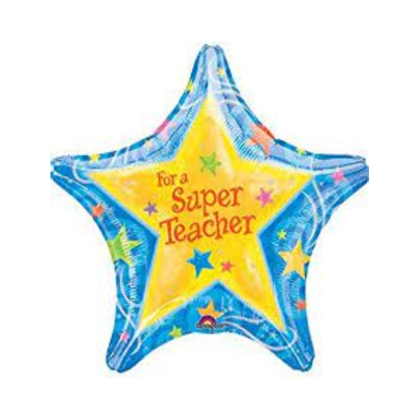 Super Teacher Star Foil Balloon