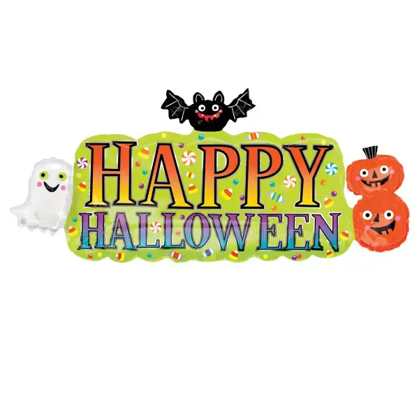 Happy Halloween Banner Balloon 91x40cm