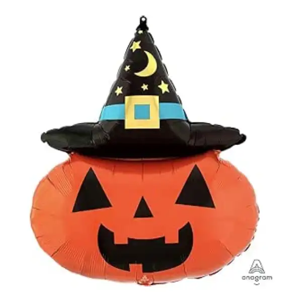Witchy Pumpkin Halloween Balloon – 28in