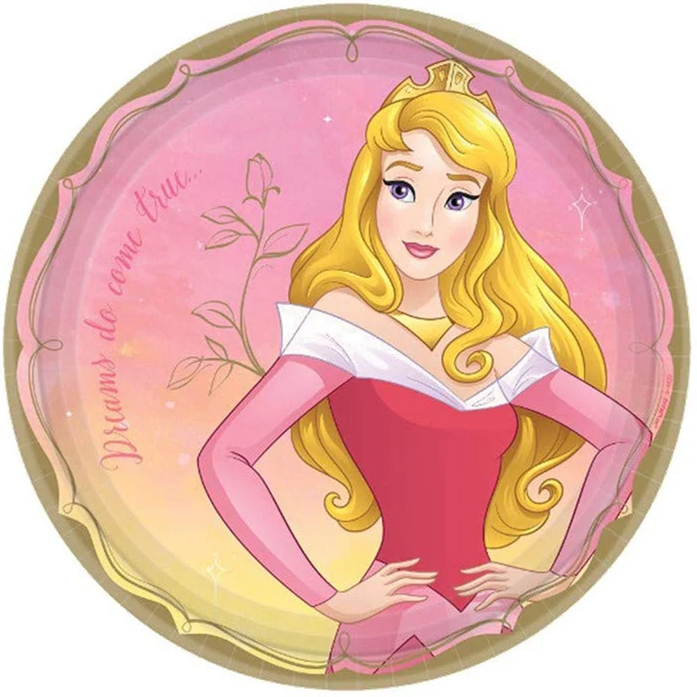 Disney Aurora Paper Plates 9in, 8pcs