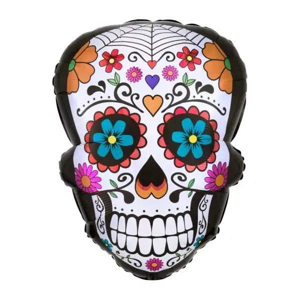 Sugar Skull SuperShape Halloween Balloon 45x60cm