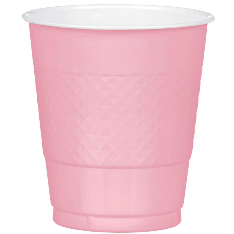 New pink Plastic Cups 12oz 20pcs