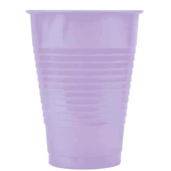 Lavender Plastic Cups 12oz, 20pcs