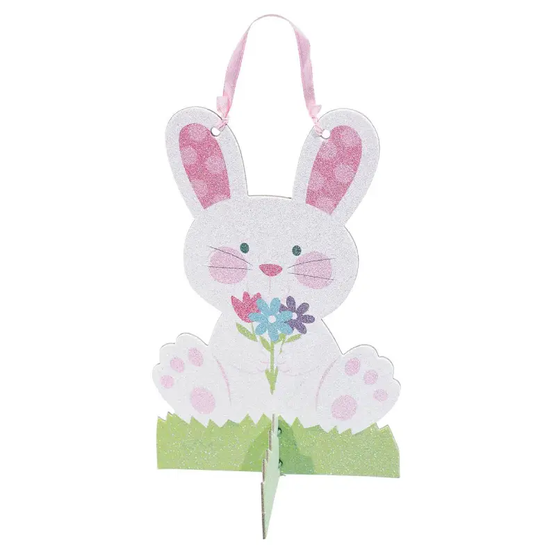 Bunny 3d Glitter Decoration