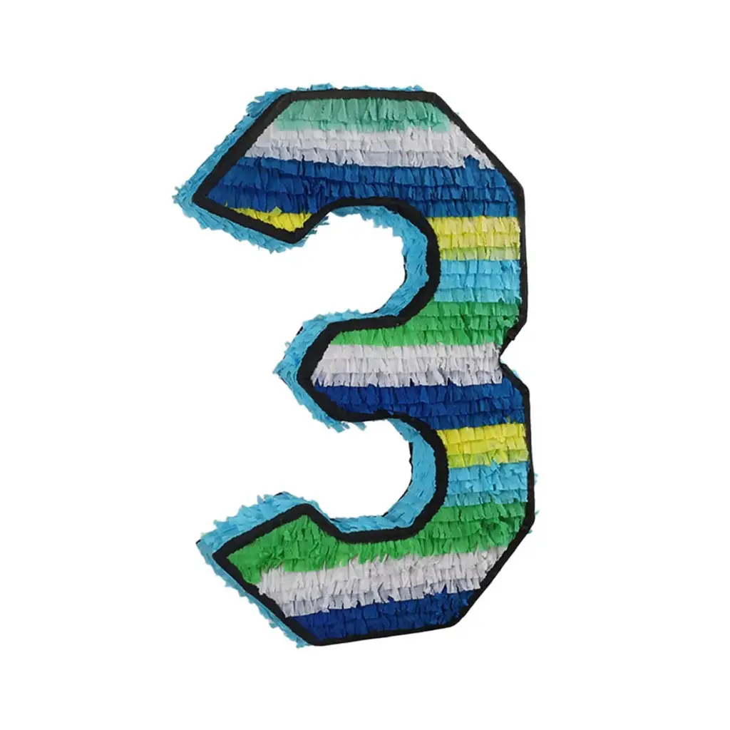 Number 3 Birthday Pinata