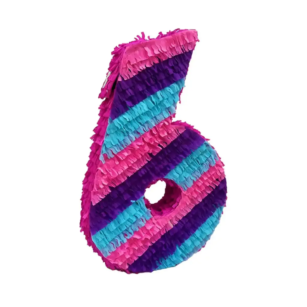 Number 6 Birthday Pinata
