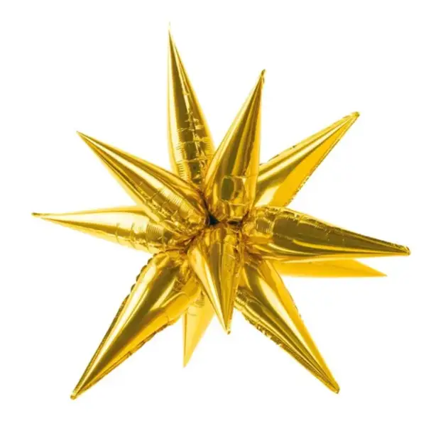 Gold Exploding Star Foil Balloon 12pcs