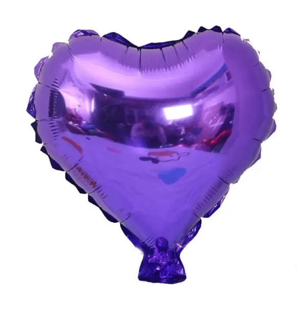 Purple Heart-Shaped Foil Balloon 18 Inch