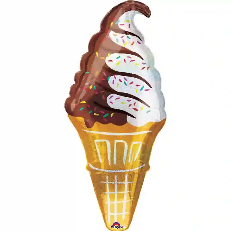 Ice Cream Cone Foil Balloon 45x104cm 