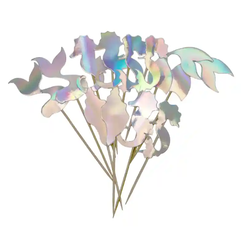 Mermaid Cake Topper Set 12 pcs