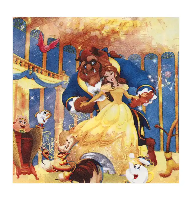 Beauty and the Beast party paper napkins - 20 pcs
