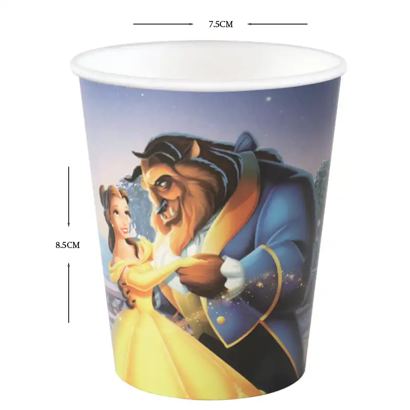 Beauty and the Beast Party Paper Cups - 10 pcs