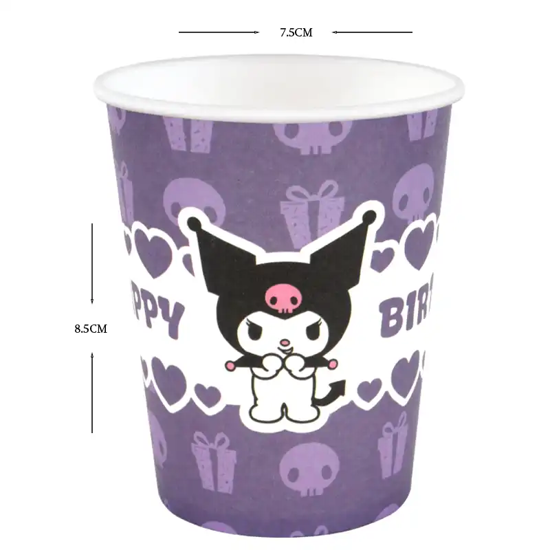 Kuromi Party Paper Cups - 10 pcs
