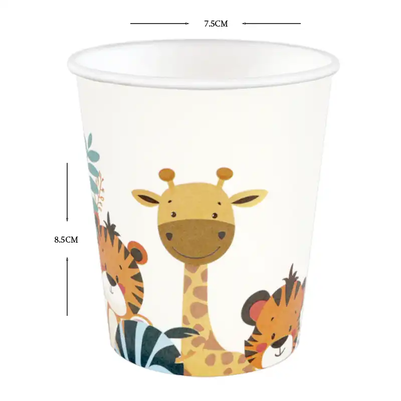 Jungle Safari Party Paper Cups -10 pcs