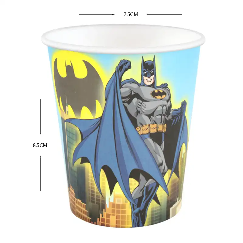 Batman Party Paper Cups - 10 pcs