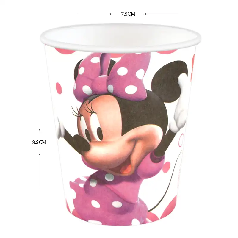 Minnie Mouse Party Paper Cups - 10 pcs