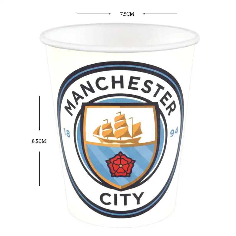 Manchester City Party Paper Cups - 8 pcs
