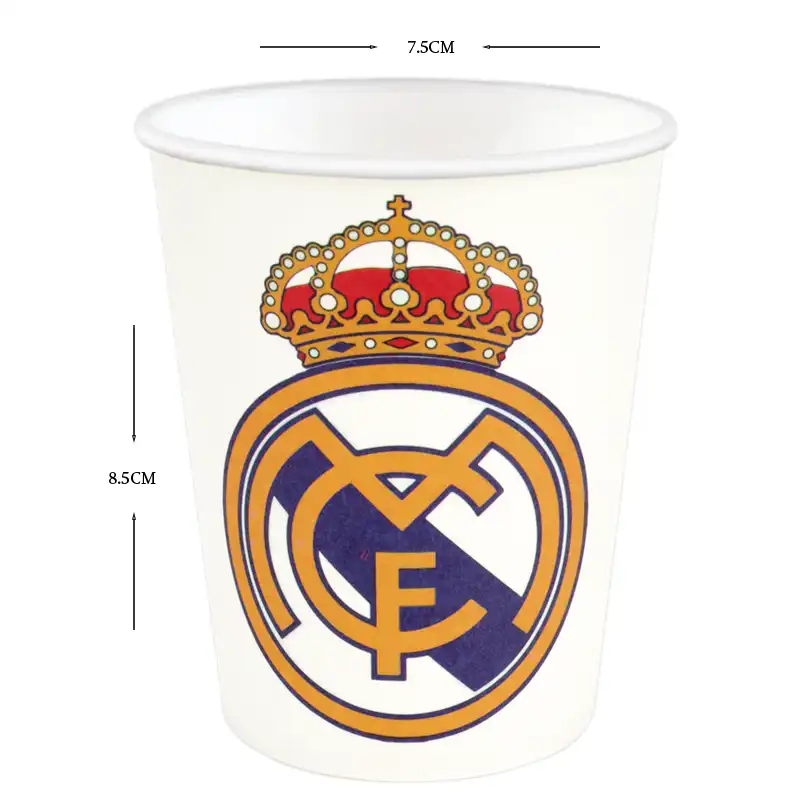 Real Madrid Party Paper Cups - 8 pcs