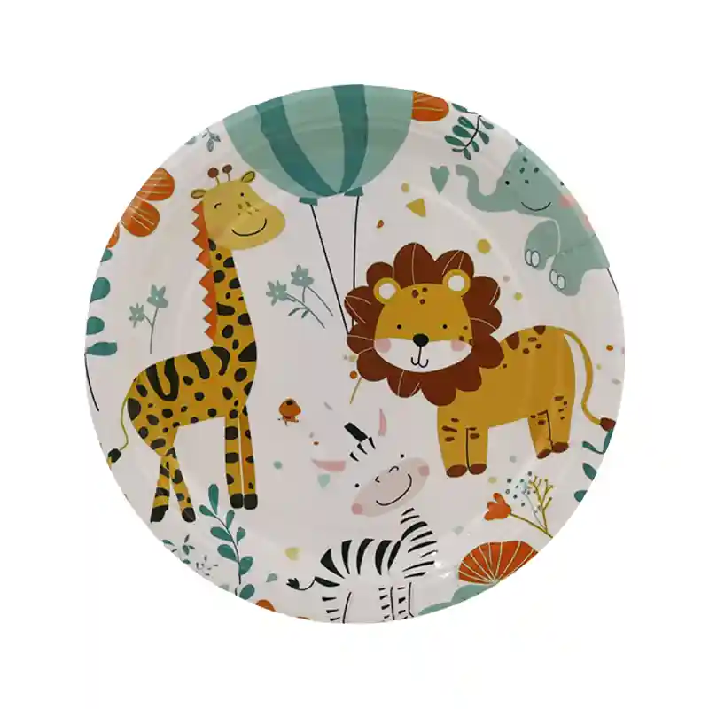 Safari Party Plates – 7 Inch, 10pcs