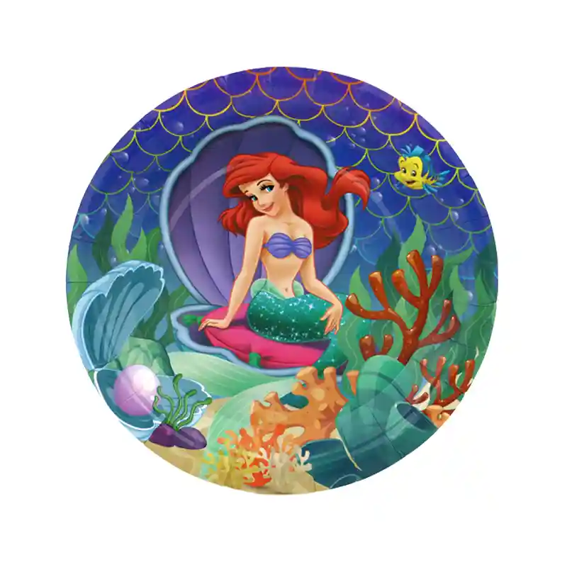 Little Mermaid Party Plates – 7 Inch, 10 Pcs