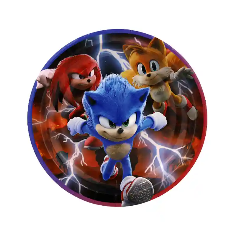 Sonic Party Plates – 7 Inch, 10 Pcs 