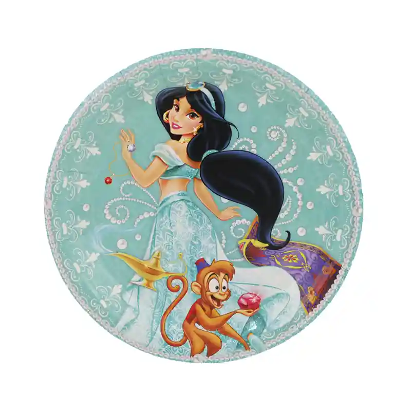 Princess Jasmine Party Plates – 7 Inch, 10 Pcs 