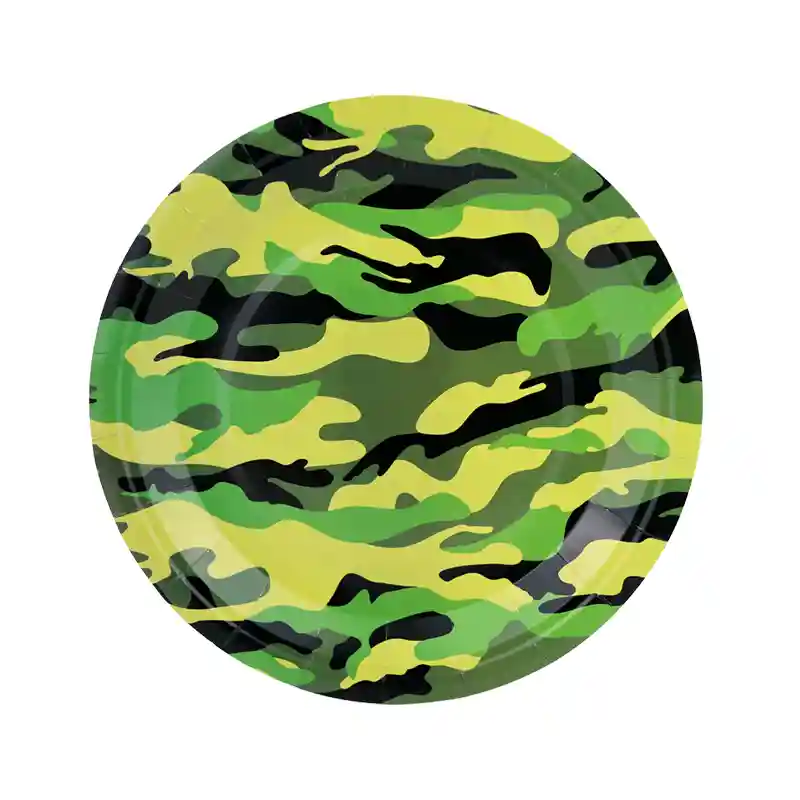 Camouflage Army Paper Plates – 7 Inch, 10 Pcs