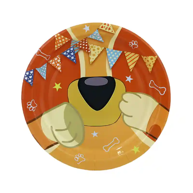 Puppy Party Plates – 7 Inch, 10 Pcs