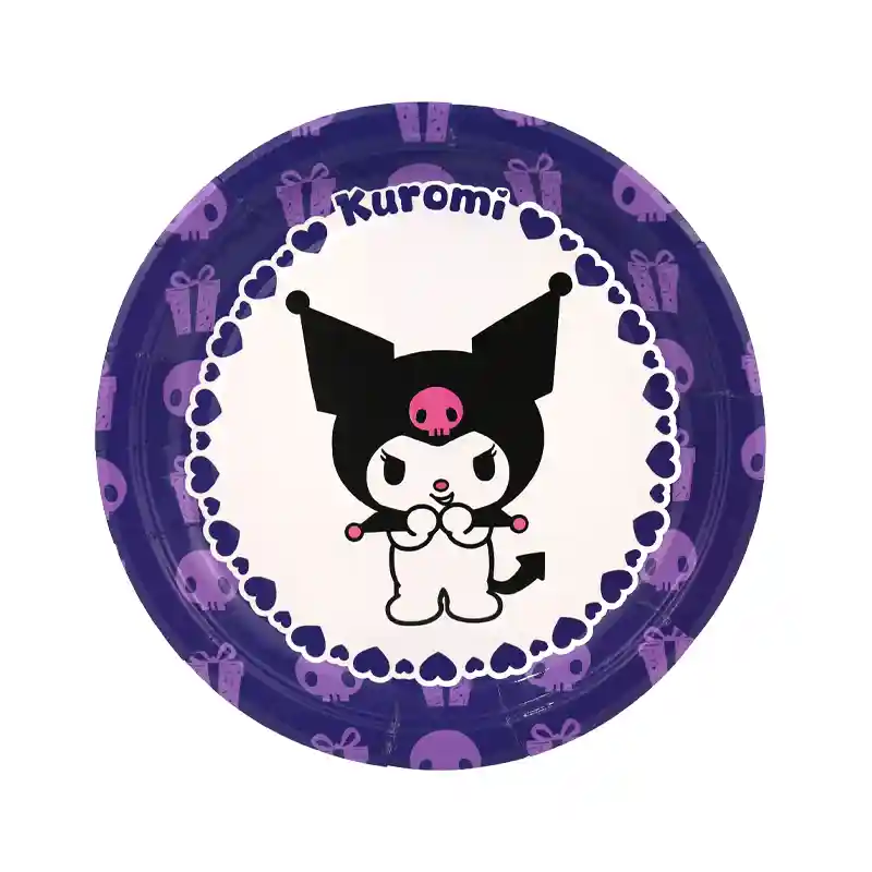 Kuromi Party Plates – 7 Inch, 10 Pcs 