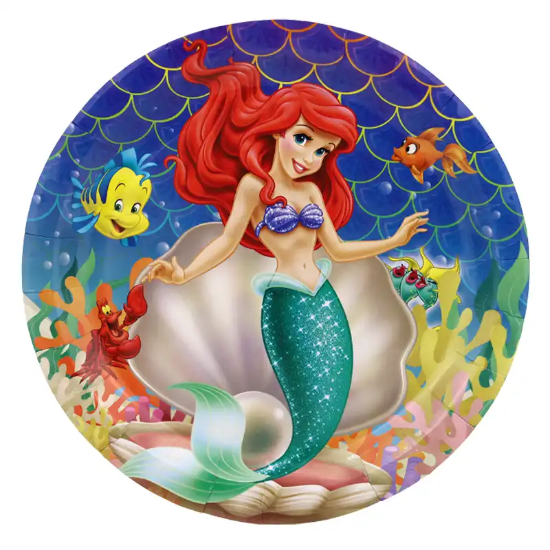 Little Mermaid Paper Plates 9 Inch – 10 Pcs