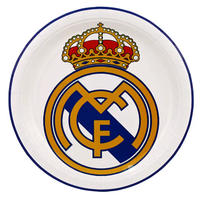Real Madrid Paper Plates 9 Inch – 8 Pcs