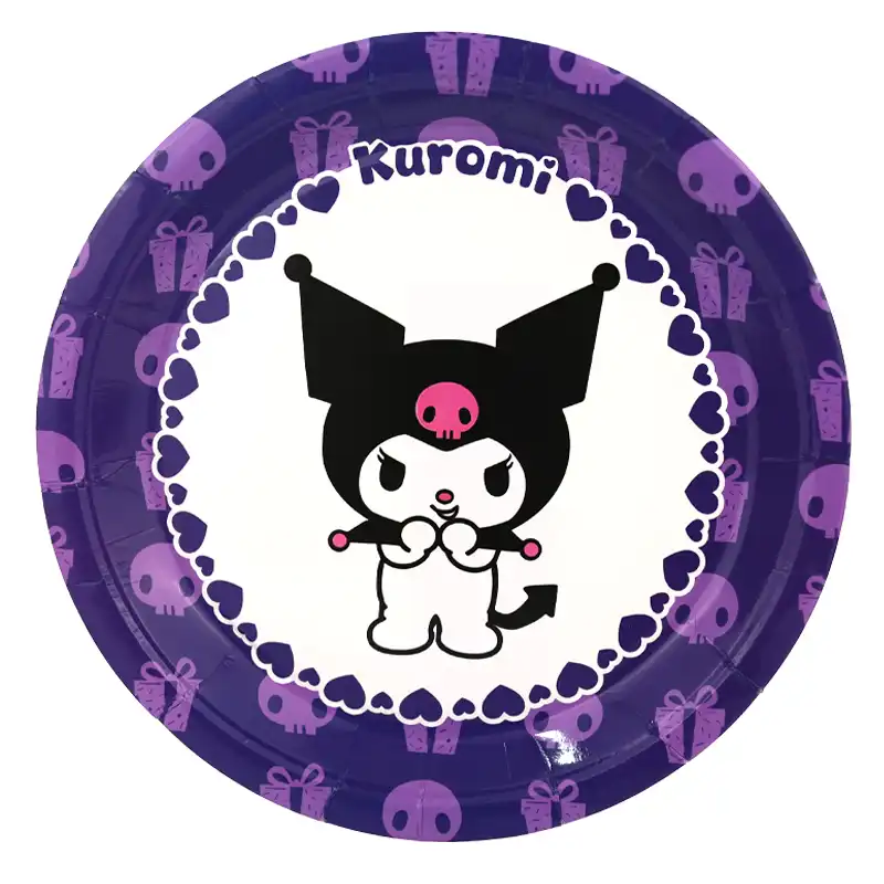 Kuromi Paper Plates 9 Inch – 10 Pcs