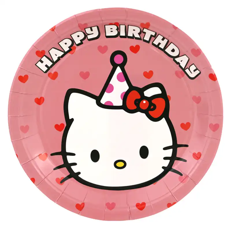 Hello Kitty Paper Plates 9 Inch – 10 Pcs 