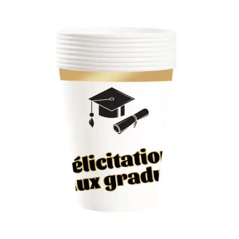 Graduation Paper Cups 8 pcs