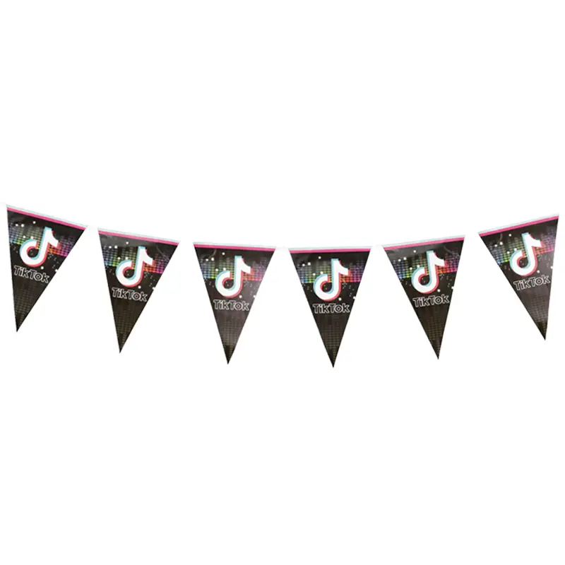 TikTok Banner – Triangle Flag Paper Banner