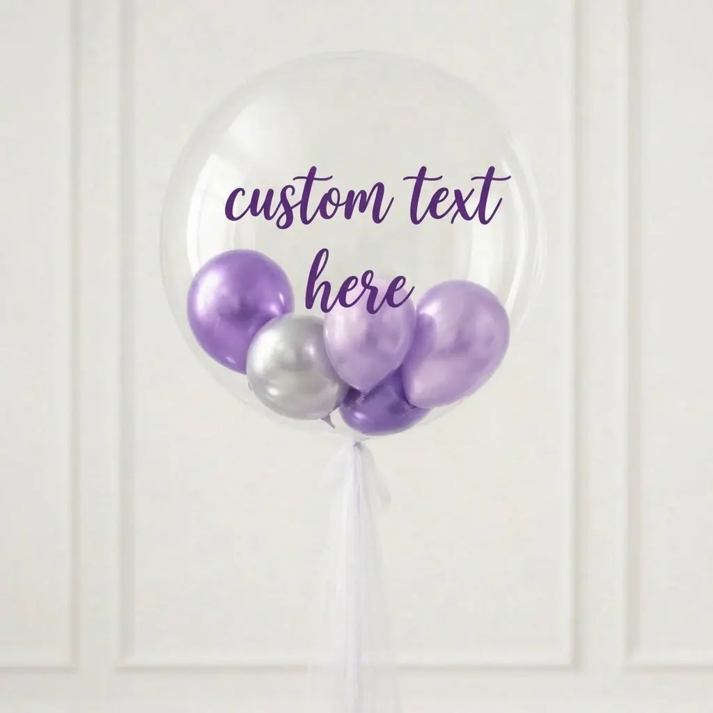 Customised Sticker on Bubble Balloon