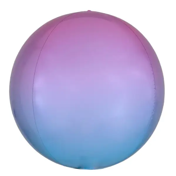 Pink and Blue Ombre Orbz Foil Balloon 22 Inch