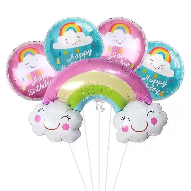 Happy Birthday Rainbow Theme Foil Balloon