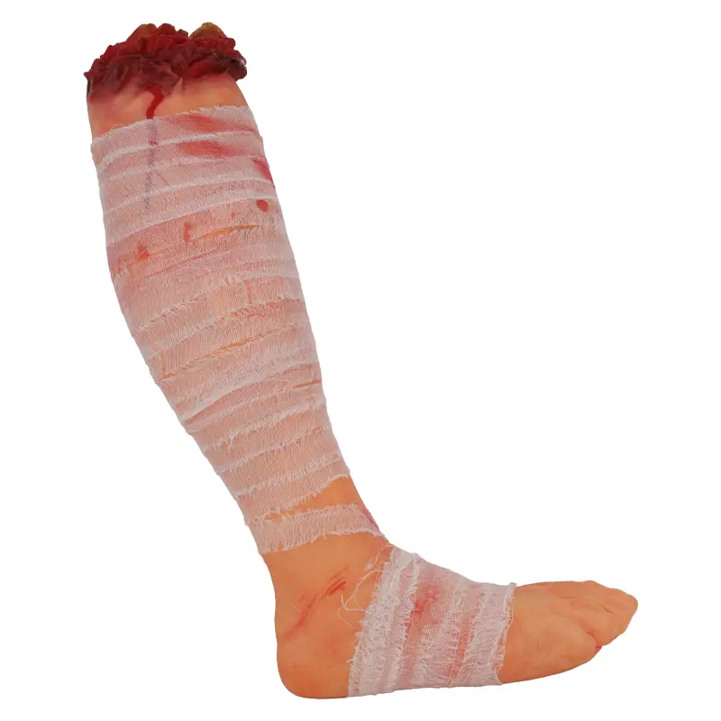 Bloody Severed Leg Prop – Realistic Halloween Horror Decoration