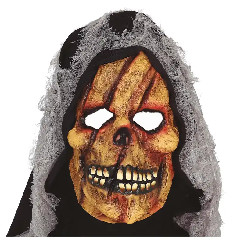 Evil Skull Mask with Hood – Horror Halloween Costume Accessory
